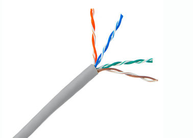 สายเคเบิลเครือข่ายทองแดง Cat.5e สายเคเบิล UTP ตัวนำทองแดง soild, 23 AWG 4 คู่สาย Lan Ethernet