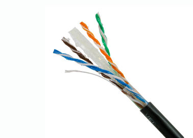 Cat6 UTP Cable กลางแจ้งฝังศพโดยตรงเจลที่เต็มไปด้วยสาย Lan Ethernet, สายเคเบิลเครือข่ายคู่บิด